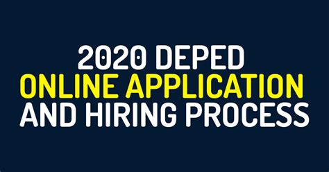 2020 DepEd Online Application and Hiring Process .